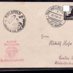 Zeppelin Beleg Deutschlandfahrt 1939 Landungsstempel Bielefeld