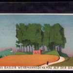 Schweiz offizielle Flugkarte - Basler Wehrmanns Denkmal 1925 n. Zürich