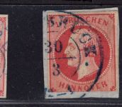 Hannover Michel-Nr. 14 Farben gestempelt 4 Marken