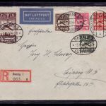 Flugpost Einschreiben : Luftpost Danzig n. Leipzig 1931