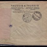 Einschreiben Prag / Praha - Zensur geöffnet : Verordnung 1918 , n. Leipzig 1920