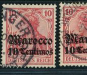 Deutsche Auslandpostämter Marokko Lot aus Michel Nummer 34/36 gestempelt