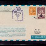 Schweden Ballonpost Beleg nach Salzburg 1959