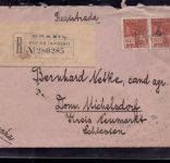 Brasilien Einschreiben Rio nach Michelsdorf - Rückseite Bahnpost Berlin Breslau