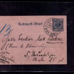 Deutsches Reich Rohrpost Brief Berlin 1898