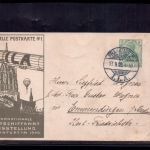 Ganzsache Offizielle Postkarte No 1 ILA 1909 Frankfurt n. Emmendingen