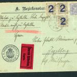 Württemberg Eilboten Mischfrankatur Notariat Dörzbach n. Jagsberg 1919