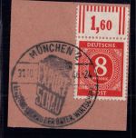 Alliierte Besetzung Gemeinschaftsausgaben Michel Nr. 917 a WOR gestempelt