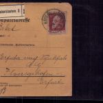 Bayern EinzelfrankaturPaketkarte Mi.Nr. 83 I Kaiserslautern n. Erfurt 1911