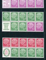 Deutschland, Bund Zusammendrucke aus MH 2 postfrisch / mit Falz siehe Bilder