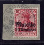 Deutsche Auslandspostämter Marokko Michel Nr. 48 Briefstück Larasch gestempelt