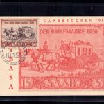 Saar Maximumkarte Michel Nr. 291 Ersttagsstempel (FDC) IBASA 1950
