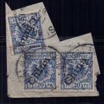 Deutsche Auslandspostämter China Michel Nr. 4 II Briefstück gestempelt