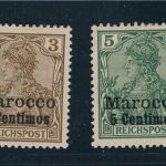Deutsche Auslandpostämter Marokko Michel Nr. 7 + 8 ungebraucht Falz