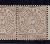 Norddeutscher Bund Michel-Nr. 6 ungebraucht Falz 3er Streifen
