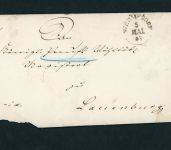 Briefhülle Leipzig nach Lauenburg 1867