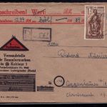 Alliierte Besetzung Franz. Zone Rheinland Pfalz Mischfrankatur Einschreiben