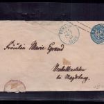 Preussen Ganzsache U27 gelaufen Berlin nach Magdeburg 1867