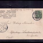 Ansichtskarte Danzig Rathaus und Marienkirche 1904 nach Schöneberg bei Berlin