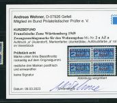 All. Besetzung Württemberg Wohungsbauabgabe Nr. 2a AZ a 4er Block - Befund