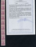 Deutsches Reich Michel-Nr. 92Ia postfrischer 11er Streifen !! Attest