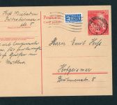 Bund Ganzsachen Postkarte Eröffnung dt. Bundestag PSo2 glaufen