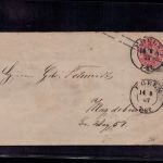 Preussen Ganzsache gelaufen Egeln nach Magdeburg 1867