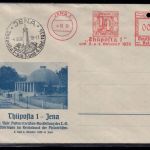 Deutsches Reich SST Jena Thüposta 1936 - Zeiss Planetarium + Absenderfreistempel