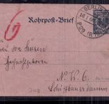 Rohrpost Brief Berlin Reichspost 1900