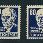 DDR Michel Nummer 340v II postfrisch + gestempelt