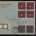 Österreich Einschreiben Wien nach Prüm Eifel 1934