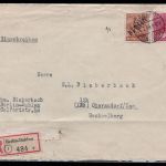 Berlin Schwarz- und Rotaufrduck Einschreiben nach Oberaudorf am Inn 1949