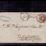 Preussen Ganzsache U38 Offenbach nach Neufreistett 1867