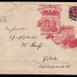 Ganzsache Jubiläum Kaiser Paar / Wilhelm II - Trier nach Jülich 1906