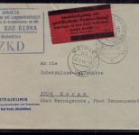 DDR ZKD Kurierdienst Sendung / Klinik Heilstätte Bad Berka nach Sorge 1967