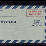 Bund Ganzsache Luftpost Brief nach 1945 - ungebraucht