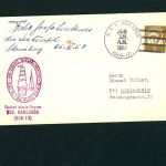 Bund Einzelfrankatur Schiffsstempel USS Dahlgren , Autogramm Felix Graf Luckner