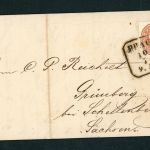 Einzelfrankatur Parag nach Grünberg / Schellenberg 1861