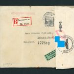 Schweden Einzelfrankatur Einschreiben Stockholm , Zensur Siegelbrief 1941