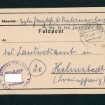 2. WK Dt. Reich Feldpostbrief Nidermarsberg nach Helmstedt 27.05.1944