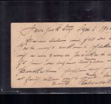 USA Ganzsache + Zusatzfrankatur New York n. Saarbrücken + nicht angetroffen 1902