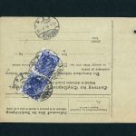 Dt. Reich Auslands Paketkarte Barmen n. Christiania Oslo 1916 m. I.Erklärung