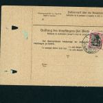 Dt. Reich Auslands Paketkarte Gutach n. Christiania Oslo 1915 m. I.Erklärung