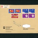 Schweiz Mischfrankatur 1964 Einschreiben Bern n. Thalfingn - Zollabfertigung