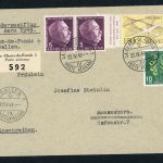 Schweiz Michel Nummer 518 FDC, Einschreiben 1949