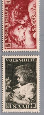 Saargebiet Michel Nummer 344 - 346 postfrisch