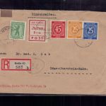 Lokalausgaben Strausberg Einschreiben Berlin 1946 - an den Prüfer Dr Dub