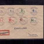 Deutsche Lokalausgaben Einschreiben Spremberg MiFr nach Hamburg 1946