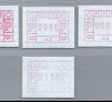 Schweiz Automatenmarken 1 , A1 - A4 postfrisch