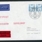 Berlin Ersttagsbrief Michel Nummer 676 Burgen und Schlösser waagerechtes Paar